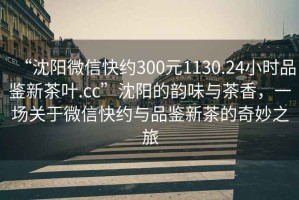 “沈阳微信快约300元1130.24小时品鉴新茶叶.cc”沈阳的韵味与茶香，一场关于微信快约与品鉴新茶的奇妙之旅