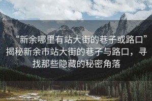 “新余哪里有站大街的巷子或路口”揭秘新余市站大街的巷子与路口，寻找那些隐藏的秘密角落