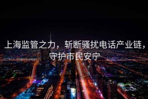 上海监管之力，斩断骚扰电话产业链，守护市民安宁