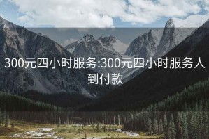 300元四小时服务:300元四小时服务人到付款