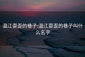 温江耍歪的巷子:温江耍歪的巷子叫什么名字