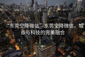 “东莞空降微信”东莞空降微信，城市与科技的完美融合