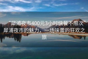 “犀浦夜市400元3小时快餐不限次”犀浦夜市的魅力，一场味蕾的狂欢之旅