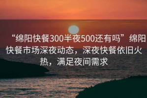 “绵阳快餐300半夜500还有吗”绵阳快餐市场深夜动态，深夜快餐依旧火热，满足夜间需求