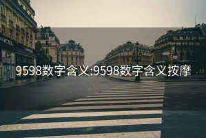 9598数字含义:9598数字含义按摩