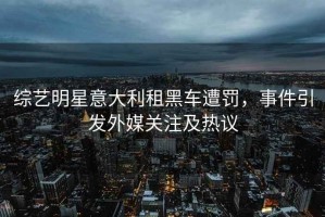 综艺明星意大利租黑车遭罚，事件引发外媒关注及热议