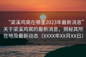 “梁溪鸡窝在哪里2023年最新消息”关于梁溪鸡窝的最新消息，揭秘其所在地及最新动态（XXXX年XX月XX日）