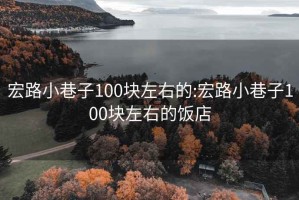 宏路小巷子100块左右的:宏路小巷子100块左右的饭店