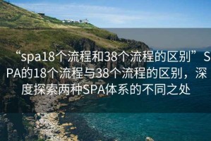 “spa18个流程和38个流程的区别”SPA的18个流程与38个流程的区别，深度探索两种SPA体系的不同之处