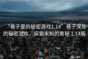 “巷子里的秘密游戏1.14”巷子深处的秘密游戏，探索未知的奥秘 1.14版