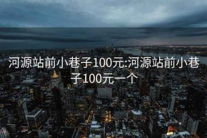 河源站前小巷子100元:河源站前小巷子100元一个