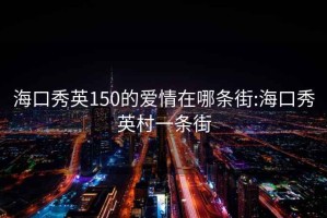 海口秀英150的爱情在哪条街:海口秀英村一条街