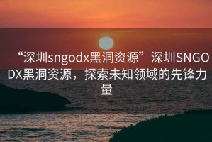 “深圳sngodx黑洞资源”深圳SNGODX黑洞资源，探索未知领域的先锋力量