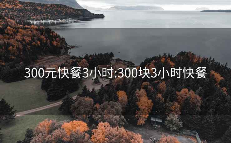 300元快餐3小时:300块3小时快餐