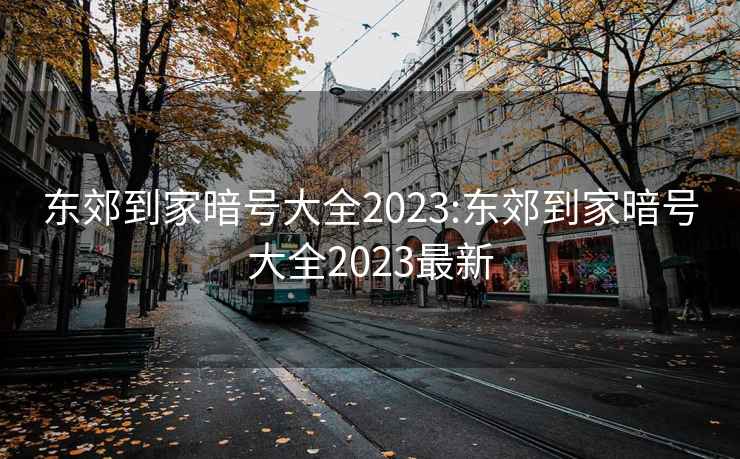 东郊到家暗号大全2023:东郊到家暗号大全2023最新