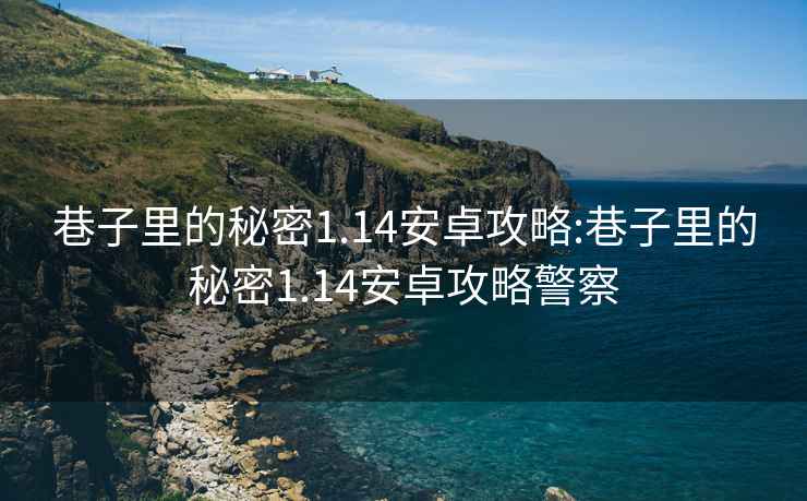 巷子里的秘密1.14安卓攻略:巷子里的秘密1.14安卓攻略警察