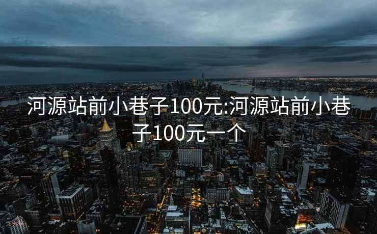 河源站前小巷子100元:河源站前小巷子100元一个