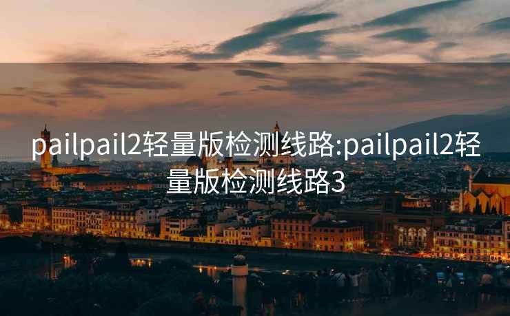 pailpail2轻量版检测线路:pailpail2轻量版检测线路3