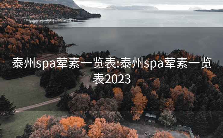 泰州spa荤素一览表:泰州spa荤素一览表2023