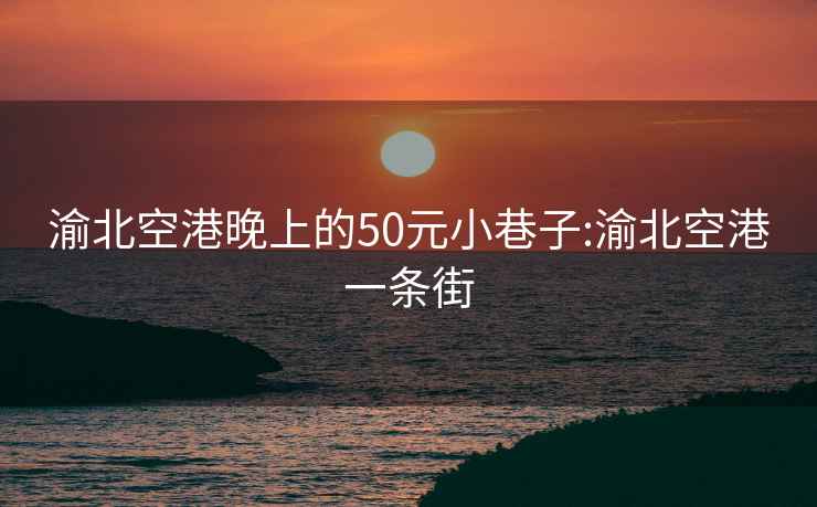 渝北空港晚上的50元小巷子:渝北空港一条街