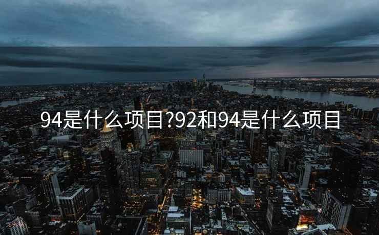 94是什么项目?92和94是什么项目