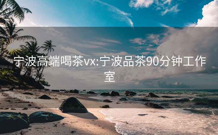 宁波高端喝茶vx:宁波品茶90分钟工作室