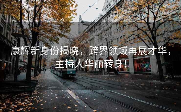 康辉新身份揭晓，跨界领域再展才华，主持人华丽转身！