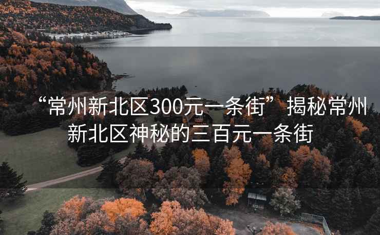 “常州新北区300元一条街”揭秘常州新北区神秘的三百元一条街