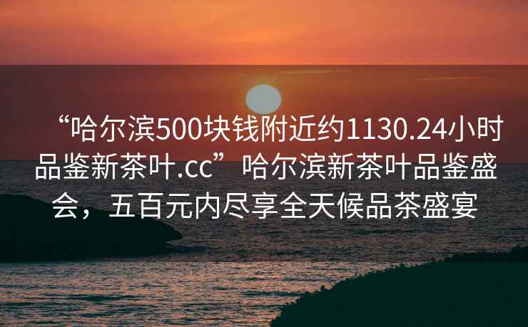 “哈尔滨500块钱附近约1130.24小时品鉴新茶叶.cc”哈尔滨新茶叶品鉴盛会，五百元内尽享全天候品茶盛宴