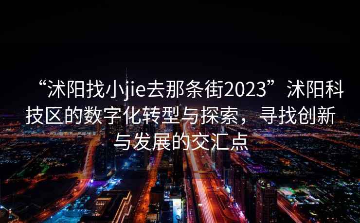 “沭阳找小jie去那条街2023”沭阳科技区的数字化转型与探索，寻找创新与发展的交汇点